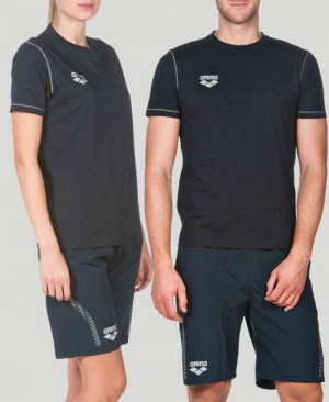 Pánské Kraťasy Arena Team Line Short Sleeve Tee Tmavě Blankyt | 6341-WQCHG