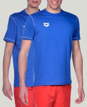 Pánské Kraťasy Arena Team Line Short Sleeve Tee Královská Modrá | 4635-MIJLY