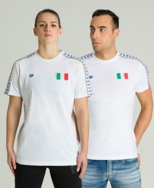 Pánské Kraťasy Arena Team Nations T-shirt Bílé | 4218-HVLSK