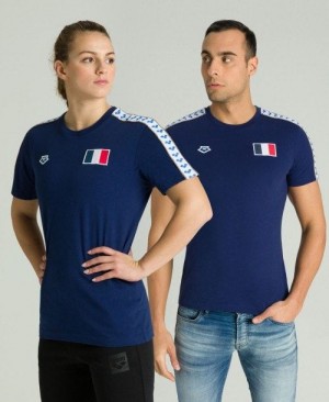 Pánské Kraťasy Arena Team Nations T-shirt Tmavě Blankyt | 6873-URODM