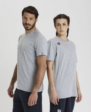 Pánské Kraťasy Arena Team T-shirt Panel Šedé | 5073-LEQZU