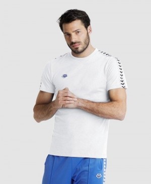 Pánské Kraťasy Arena Team Us T-shirt Bílé Bílé Černé | 5071-CVMTO