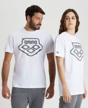 Pánské Kraťasy Arena Uni T-shirt Bílé | 0425-XUPZL