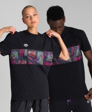 Pánské Kraťasy Arena Uni T-shirt Černé Viacfarebný | 2197-JFKUL