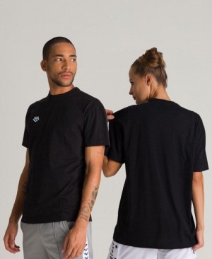 Pánské Kraťasy Arena Uni T-shirt Černé | 7430-PQRSD