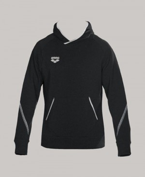 Pánské Mikina s Kapucí Arena Team Line Hoody Černé | 7468-HXASU