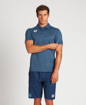 Pánské Polo Triko Arena Usa Tech Polo Tmavě Blankyt | 4701-SXACP
