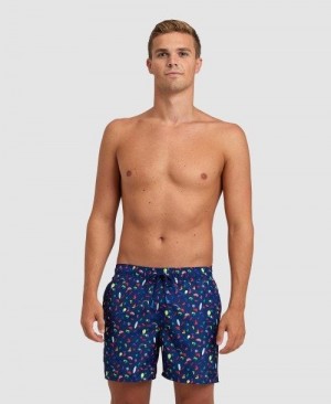 Pánské Spodní Prádlo Arena Allover Beach Boxer Tmavě Blankyt Viacfarebný | 3706-TFVUC