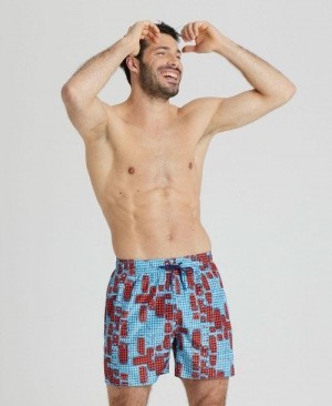 Pánské Spodní Prádlo Arena Allover Print Beach Boxer Červené Viacfarebný | 1036-KMEIB