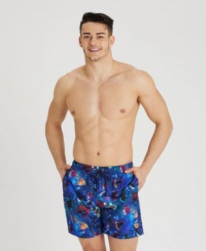 Pánské Spodní Prádlo Arena Allover Print Beach Boxer Černé Viacfarebný | 0569-HAYJI