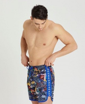 Pánské Spodní Prádlo Arena Icons Allover Print Beach Boxer Blankyt Viacfarebný Blankyt | 0368-NIXYA