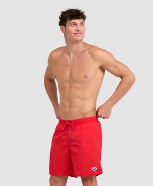Pánské Spodní Prádlo Arena Icons Solid Boxer Červené | 2137-OEATK